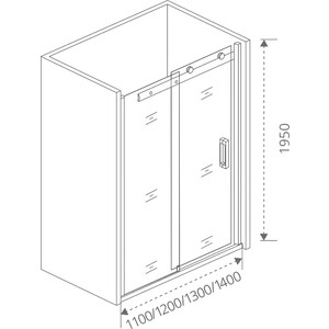 Душевая дверь Good Door Puerta WTW-110-C-CH 110х195 прозрачная, хром (ПУ00008)