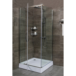 Душевой уголок Alex Baitler 90x90 тонированный, хром (AB 244-90, ЛП00183)