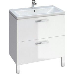 Тумба с раковиной Cersanit Melar 80 белая, с ножками (64130, S-UM-COM80/1-w, ZB-NOGA-KPL2)