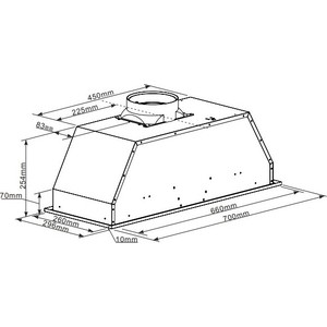 Вытяжка встраиваемая MAUNFELD Crosby Light 70 IX