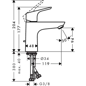 Комплект смесителей Hansgrohe Focus с душевым гарнитуром, хром (31940000, 31607000, 26275000)