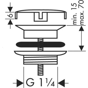 Слив для раковины Hansgrohe хром (50001000)