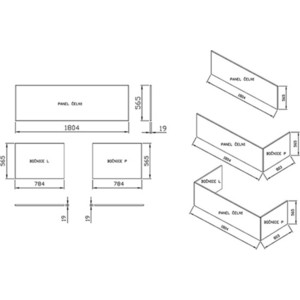 Боковая панель Ravak City 80 правая белая (X000001065)