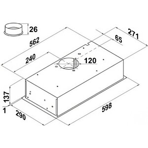 Вытяжка встраиваемая MAUNFELD Crosby Rocky 60 белый
