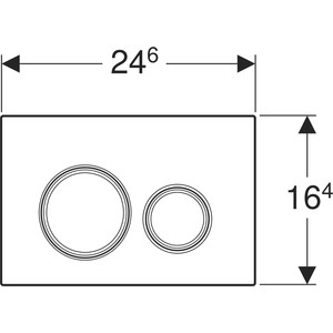 Кнопка смыва Geberit Sigma 21 стекло, белая, декоративные кольца хром (115.884.SI.1)