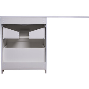 Тумба под раковину Style line Даллас Люкс 68 (130) напольная, под стиральную машину, белая (СС-00000557)