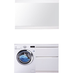 Тумба под раковину Style line Даллас Люкс 68 (130) напольная, под стиральную машину, белая (СС-00000557)