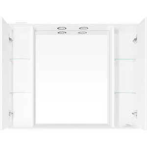 Зеркало-шкаф Style line Олеандр-2 Люкс 100 с подсветкой, белый (ЛС-00000583)