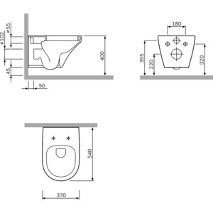 Комплект унитаза Am.Pm Inspire с инсталляцией Grohe, клавиша хром, сиденье микролифт (C501700WH, C507853WH, 38775001)
