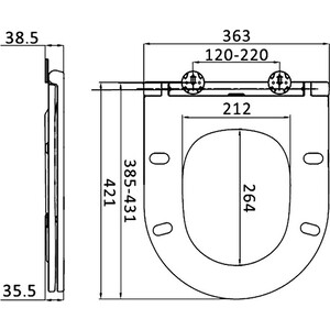 Сиденье-микролифт Am.Pm Spirit 2.0 быстросъемное (C707857WH)