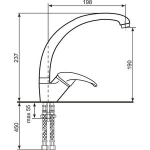Смеситель для кухни Ulgran U-007 терракотовый (U-007-307)