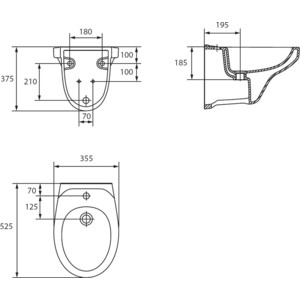 Комплект унитаза Cersanit Delfi Black унитаз + инсталляция, сиденье микролифт, кнопка хром глянцевый (S-SET-DEL/Black/TPL/Cg-w)
