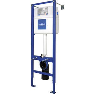 Комплект унитаза Cersanit Carina XL Co Dpl Eo slim микролифт, инсталляция Vector, кнопка белая (64119)