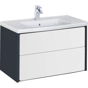 Тумба с раковиной Roca Ronda 70 антрацит/белый глянец (ZRU9302964, 327471000)