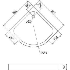Душевой поддон Gemy 80х80 акриловый (ST06T)