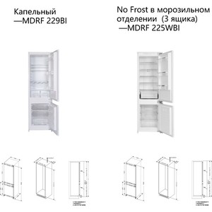 Встраиваемый холодильник Ascoli ADRF229BI