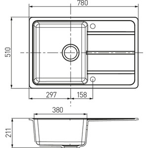 Кухонная мойка Акватон Аманда песочный (1A712832AD220)