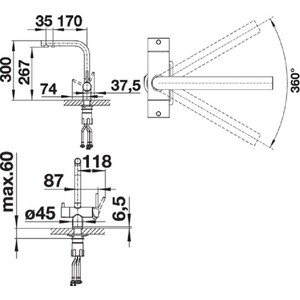Смеситель для кухни Blanco Fontas II белый (525141)