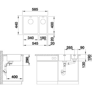 Кухонная мойка Blanco Andano 340/180-IF (522975)