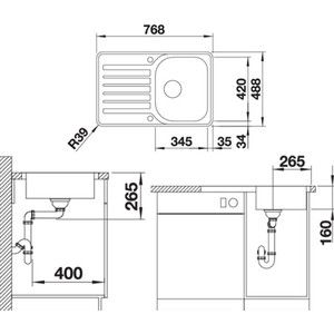 Кухонная мойка Blanco Lantos 45 S-IF Compact (519059)