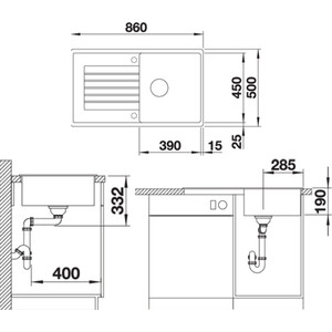 Кухонная мойка Blanco Zia 5 S антрацит (520511)