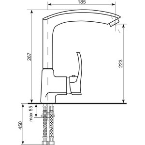 Смеситель для кухни Ulgran U-005 молоко (U-005-341)