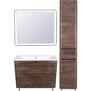 Зеркало Style line Атлантика 100 с подсветкой, белое (СС-00000669)