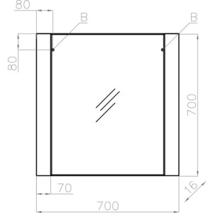 Зеркало Style line Монако 70 осина лакобель (ЛС-00000625)