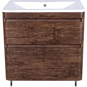 Тумба под раковину Style line Атлантика Люкс 80 напольная, старое дерево (ЛС-00000665)