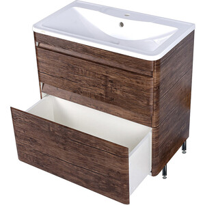 Тумба под раковину Style line Атлантика Люкс 80 напольная, старое дерево (ЛС-00000665)