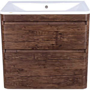 Тумба под раковину Style line Атлантика Люкс 80 подвесная, старое дерево (ЛС-00000664)