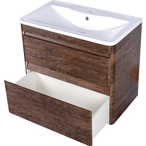 Тумба под раковину Style line Атлантика Люкс 80 подвесная, старое дерево (ЛС-00000664)