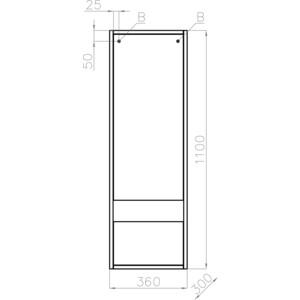 Пенал Style line Монако 36 осина лакобель (ЛС-00000672)