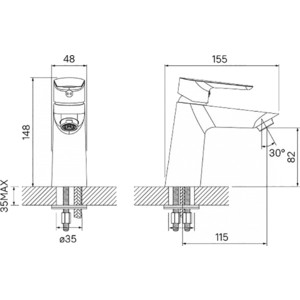 Смеситель для раковины IDDIS Cloud (CLOSB00I01)