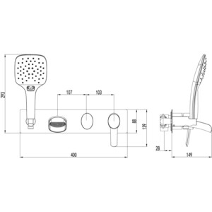 Смеситель для ванны Lemark Atlantiss (LM3224C)