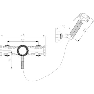 Гигиенический душ Lemark Jasmine с гигиеническим набором, черная бронза (LM6618ORB)