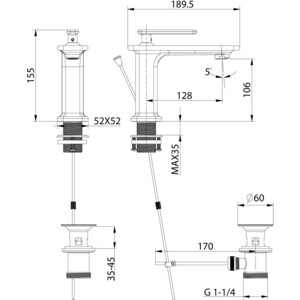 Смеситель для раковины Lemark Mista (LM6406WG)