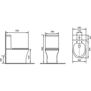 Унитаз (чаша) Aquanet Roll-C CL-12249B с тонким сиденьем микролифт (210764)