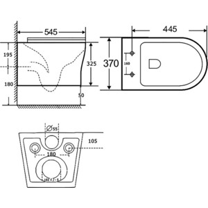 Унитаз подвесной безободковый Aquanet Roll-W CL-12249D с тонким сиденьем микролифт (210766)