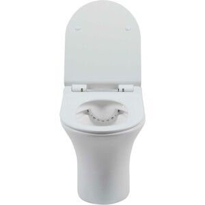 Унитаз подвесной безободковый Aquanet Roll-W CL-12249D с тонким сиденьем микролифт (210766)