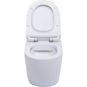 Унитаз подвесной безободковый Aquanet Cetus-W с тонким сиденьем микролифт (211908)