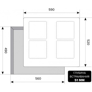 Индукционная варочная панель Lex EVI 640 F BL