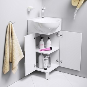 Тумба под раковину Aqwella Рио 35,5x35,5 белая (Rio.01.04)