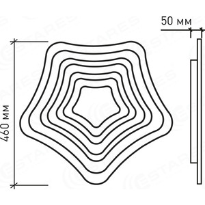 Управляемый светодиодный светильник Estares FLEXION DOUBLE 80W R-500-WHITE/WHITE-220-IP44