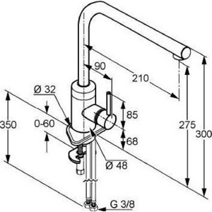 Смеситель для кухни Kludi L-ine хром (428140577)