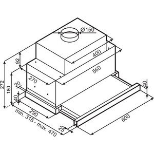 Вытяжка встраиваемая MAUNFELD GALAXY 60 белый