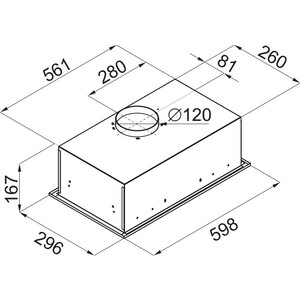 Вытяжка встраиваемая MAUNFELD Crosby Singl 60 нержавеющая сталь