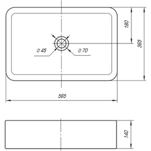 Раковина-чаша KIROVIT Олимпия 56 (4640021064269)