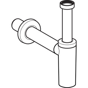 Сифон для раковины Geberit для раковины, d 32 мм, пластик, хром (151.034.21.1)