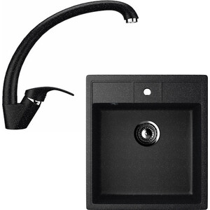 Кухонная мойка и смеситель Ulgran U-406 черный